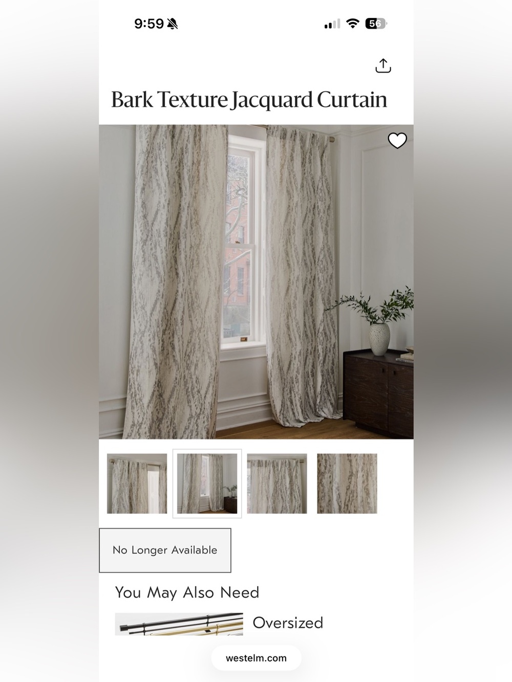 West Elm Bark Textured Blackout Window Curtain Panels - Beige Grey (6 total)